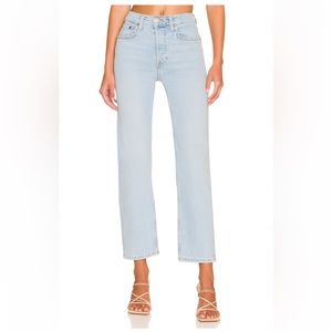 Re/Done Jeans - Original 70s Stove Pipe - Light Denim (River Fade)